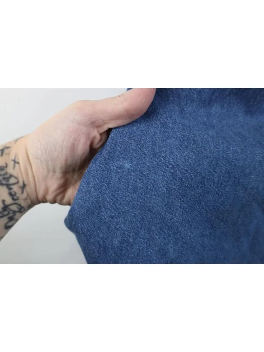 Vintage 90s Streetwear Mens XL Baggy Denim Jean Collared Button Down Shirt Blue